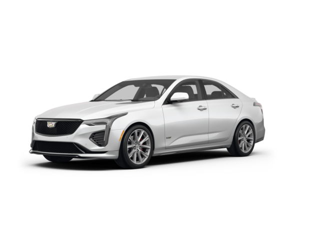 2022 Cadillac CT4 V, front three-quarter view, paint 1 of 8