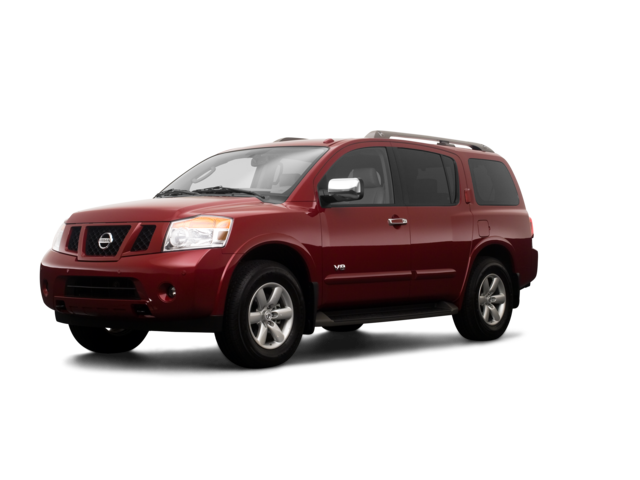 2009 Nissan Armada SE, front three-quarter view, paint 1 of 8
