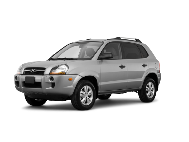 2009 Hyundai Tucson GLS, front three-quarter view, paint 1 of 7