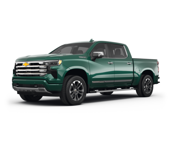 2022 Chevrolet Silverado 1500 High Country, front three-quarter view, paint 1 of 8