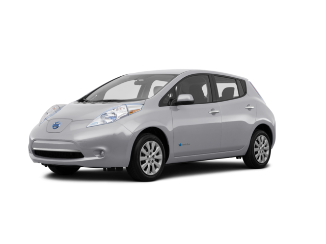 2014 Nissan Leaf S, front three-quarter view, paint 1 of 7