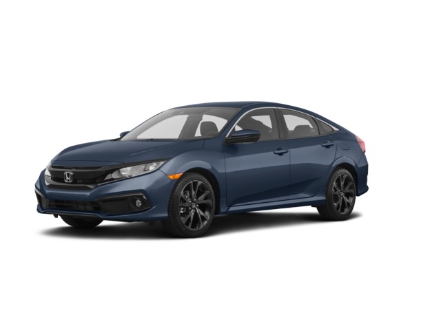 2020 Honda Civic Sport, front three-quarter view, paint 1 of 8