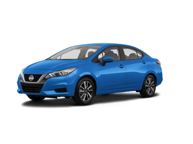2021 Nissan Versa SV, front three-quarter view, paint 1 of 8