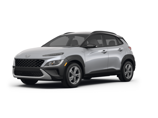 2023 Hyundai Kona SEL, front three-quarter view, paint 1 of 8