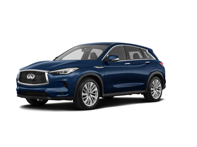 2023 INFINITI QX50 PURE, front three-quarter view, paint 1 of 4
