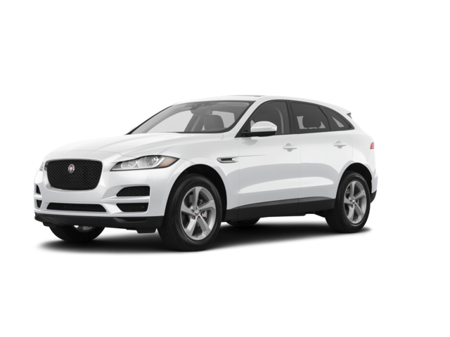 2017 Jaguar F-Pace 20d, front three-quarter view, paint 1 of 8