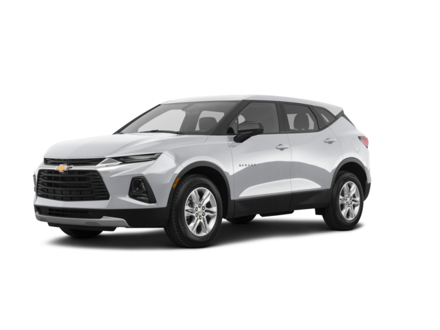 2021 Chevrolet Blazer L, front three-quarter view, paint 1 of 3