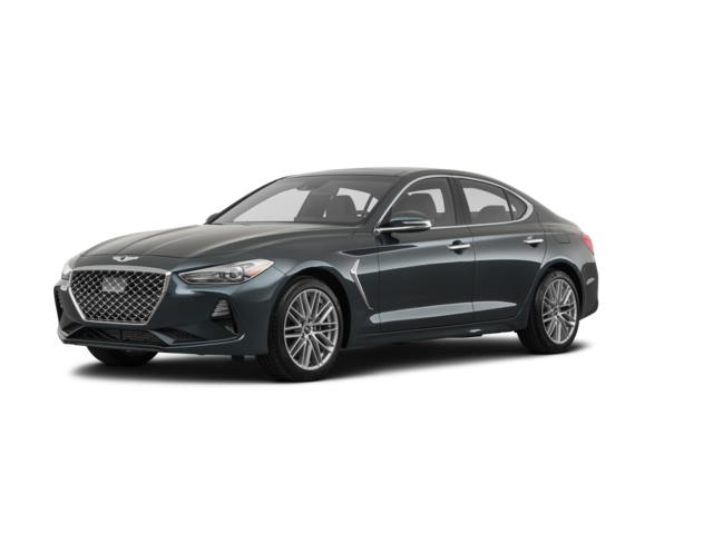 2021 Genesis G70 2.0T, front three-quarter view, paint 1 of 8