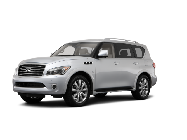 2014 INFINITI QX80 Base, front three-quarter view, paint 1 of 6