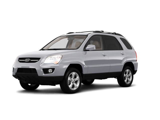2010 Kia Sportage EX, front three-quarter view, paint 1 of 8