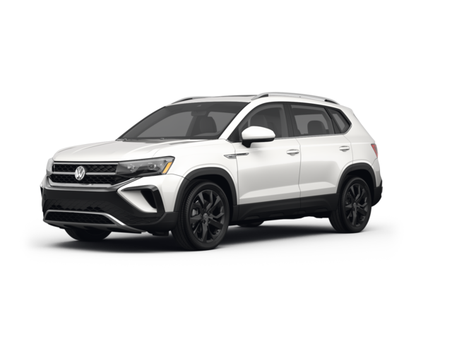 2022 Volkswagen Taos SEL, front three-quarter view, paint 1 of 8