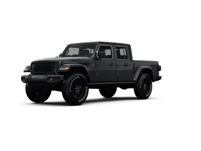 2025 Jeep Gladiator Willys, front three-quarter view, paint 1 of 8