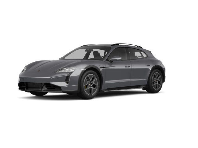 2026 Porsche Taycan Turbo S Cross Turismo, front three-quarter view, paint 1 of 8