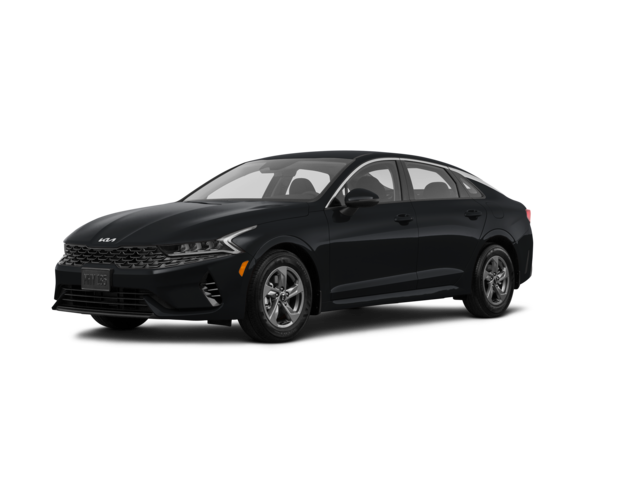 2022 Kia K5 LX, front three-quarter view, paint 1 of 3