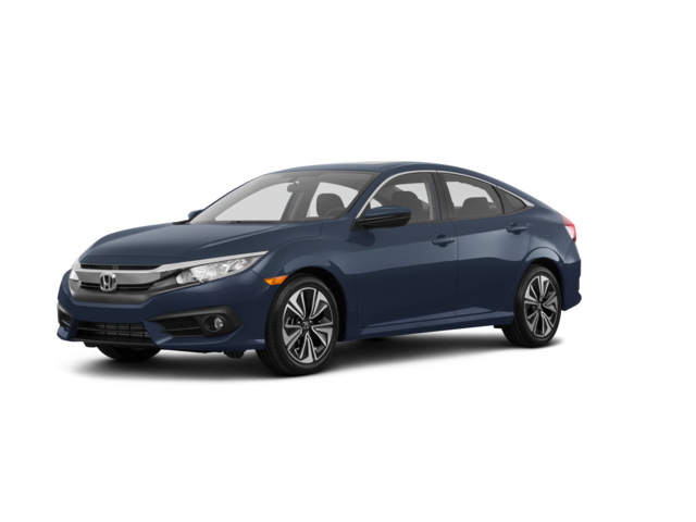 2018 Honda Civic EX-T, front three-quarter view, paint 1 of 8