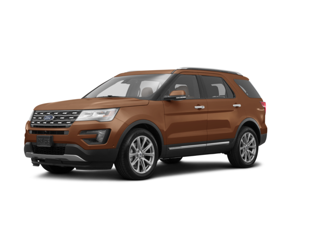2017 Ford Explorer Limited, front three-quarter view, paint 1 of 8