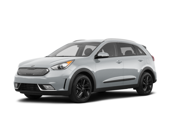 2019 Kia Niro S Touring, front three-quarter view, paint 1 of 6