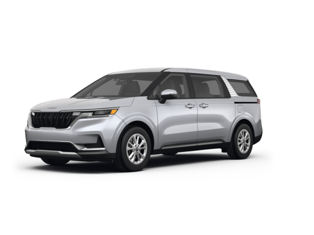 2022 Kia Carnival LX, front three-quarter view, paint 1 of 8
