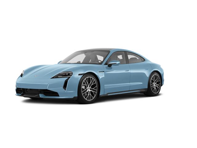 2026 Porsche Taycan Turbo, front three-quarter view, paint 1 of 8