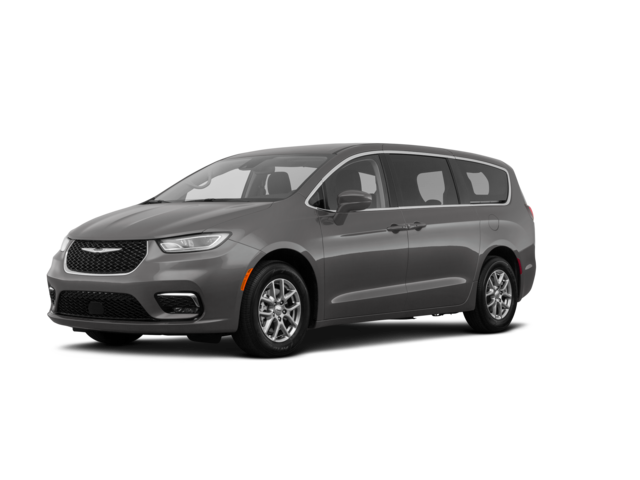 2023 Chrysler Pacifica Pinnacle, front three-quarter view, paint 1 of 7