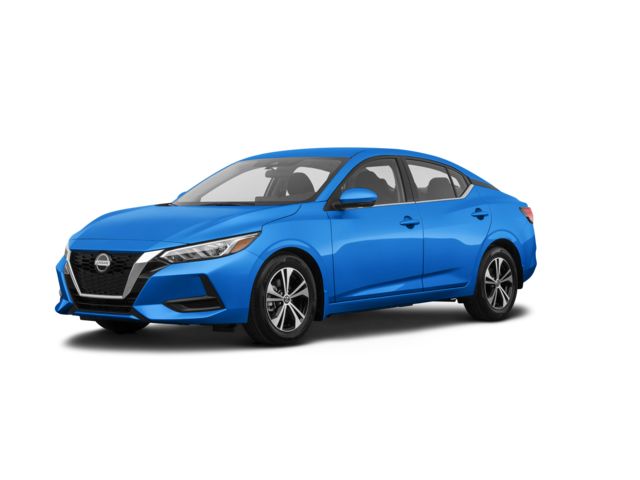 2020 Nissan Sentra SV, front three-quarter view, paint 1 of 8