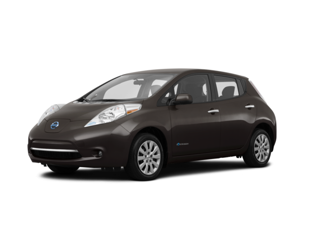 2016 Nissan Leaf S, front three-quarter view, paint 1 of 8