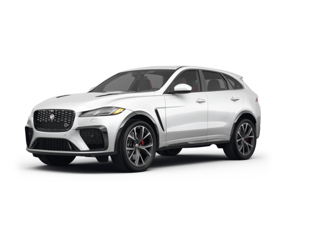 2023 Jaguar F-Pace SVR, front three-quarter view, paint 1 of 8