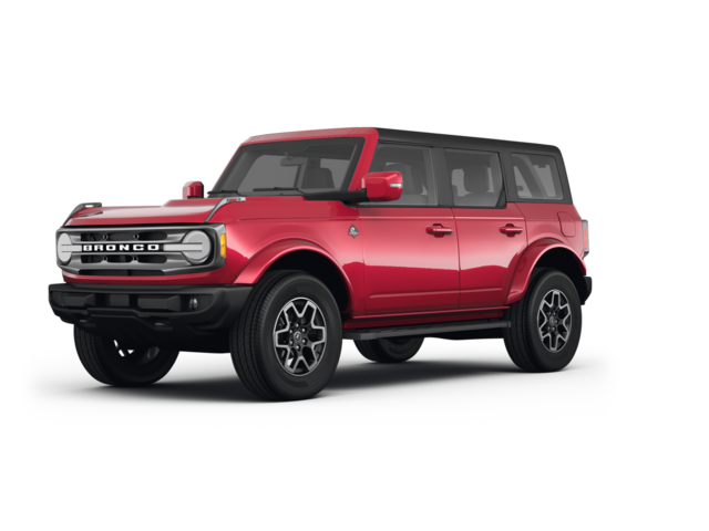 2021 Ford Bronco Outer Banks, front three-quarter view, paint 1 of 8