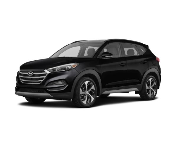 2018 Hyundai Tucson Value, front three-quarter view, paint 1 of 8