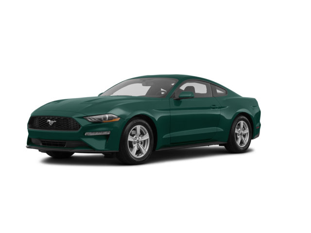 2020 Ford Mustang EcoBoost, front three-quarter view, paint 1 of 8