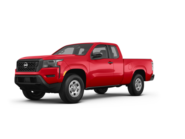 2022 Nissan Frontier S, front three-quarter view, paint 1 of 4