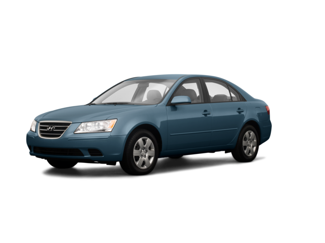 2009 Hyundai Sonata GLS, front three-quarter view, paint 1 of 8
