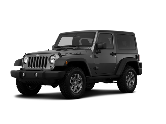 2014 Jeep Wrangler Rubicon, front three-quarter view, paint 1 of 8