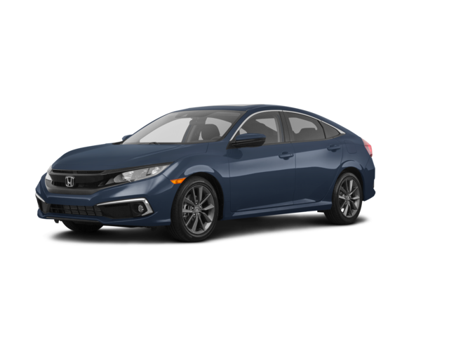 2020 Honda Civic EX, front three-quarter view, paint 1 of 8