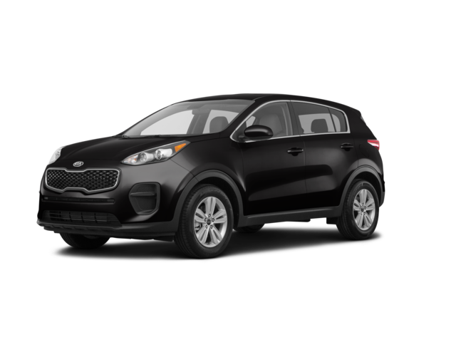 2017 Kia Sportage LX, front three-quarter view, paint 1 of 8