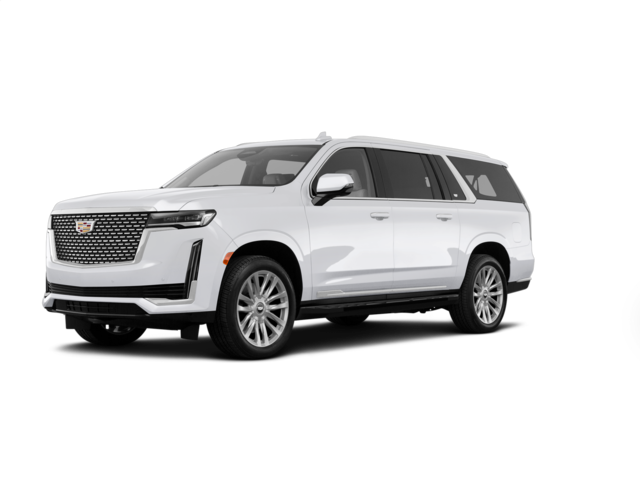 2024 Cadillac Escalade ESV Luxury, front three-quarter view, paint 1 of 8