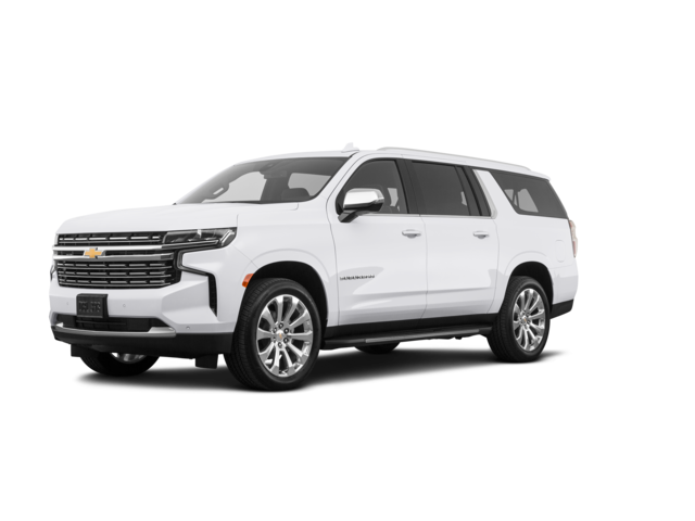 2022 Chevrolet Suburban Premier, front three-quarter view, paint 1 of 8