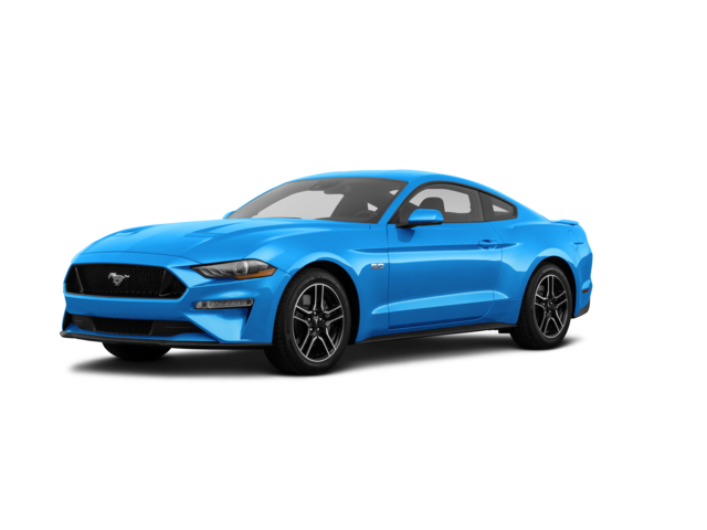 2023 Ford Mustang EcoBoost, front three-quarter view, paint 1 of 8