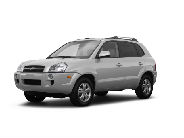 2008 Hyundai Tucson Limited, front three-quarter view, paint 1 of 8