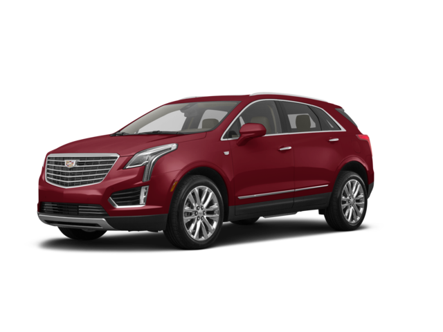 2017 Cadillac XT5 Platinum, front three-quarter view, paint 1 of 8