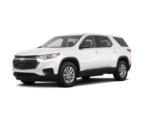 2019 Chevrolet Traverse LS, front three-quarter view, paint 1 of 8