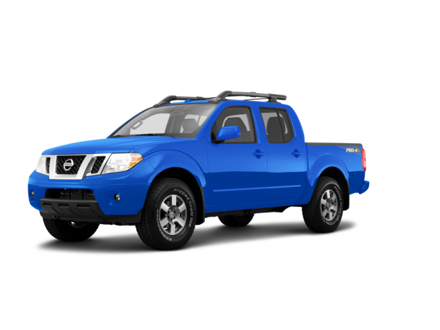 2013 Nissan Frontier PRO-4X, front three-quarter view, paint 1 of 8