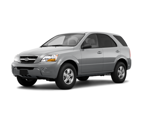 2009 Kia Sorento EX, front three-quarter view, paint 1 of 8