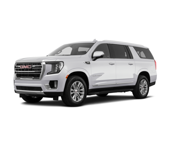 2021 GMC Yukon XL AT4, front three-quarter view, paint 1 of 8
