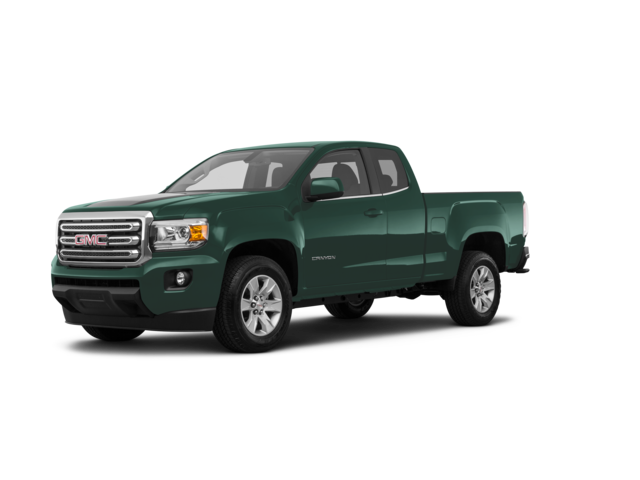 2018 GMC Canyon SLE, front three-quarter view, paint 1 of 8