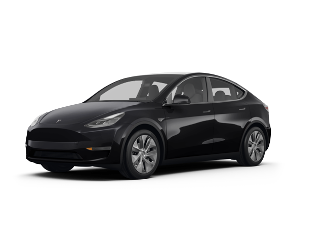 2024 Tesla Model Y Model Y SUV, front three-quarter view, paint 1 of 5