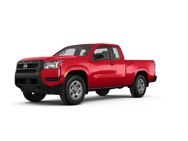 2025 Nissan Frontier S, front three-quarter view, paint 1 of 8