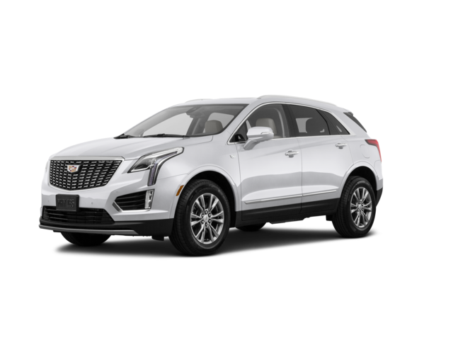 2021 Cadillac XT5 Premium Luxury, front three-quarter view, paint 1 of 8