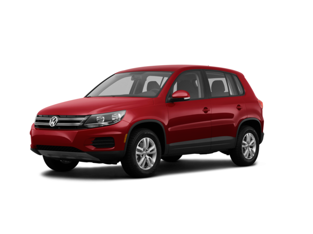 2012 Volkswagen Tiguan S, front three-quarter view, paint 1 of 7