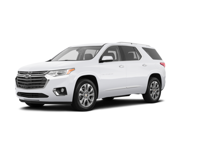 2018 Chevrolet Traverse Premier, front three-quarter view, paint 1 of 8